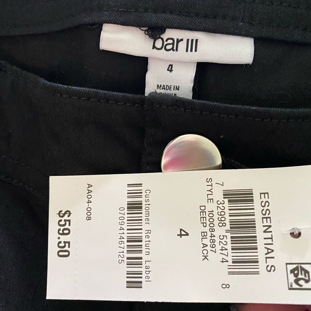 Bar III Skinny Black Jeans NWT - Picture 7 of 7